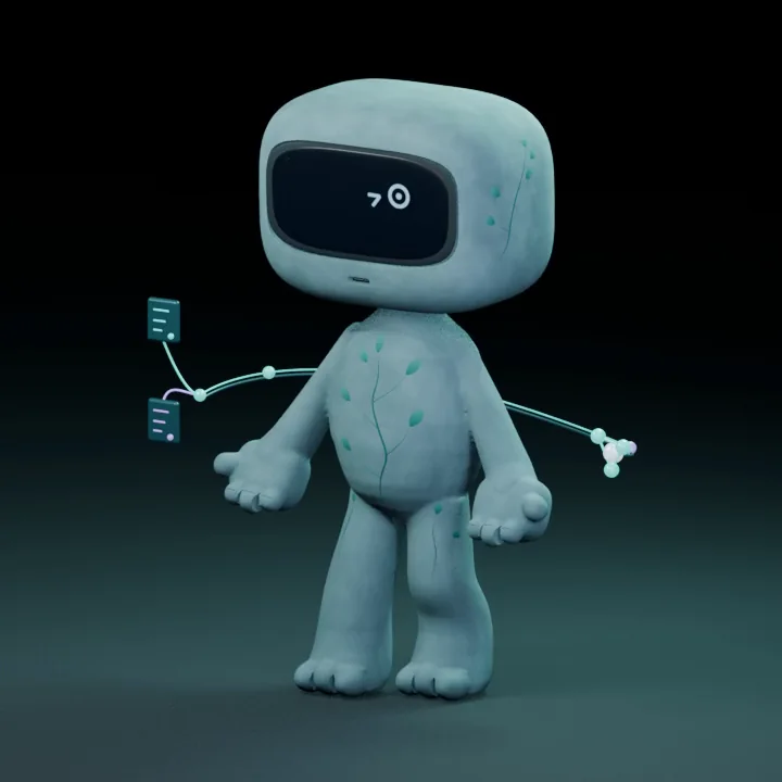 Chaser Agent walking with its evidence trail connected